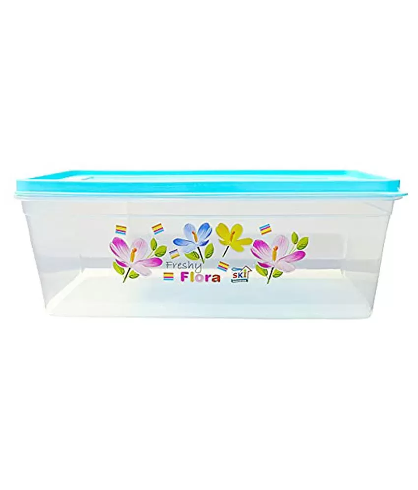 Ski Plastic Bread Box Rectangle 1400ml, Multicolour, Set of 1