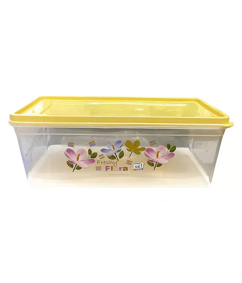 Ski Plastic Bread Box Rectangle 1400ml, Multicolour, Set of 1