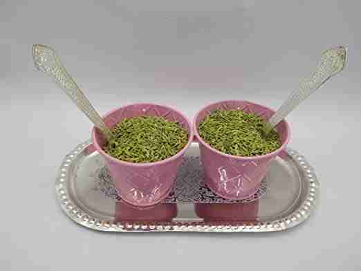 WithAgain Cup Set, Two Cup,Two Spoon, One Tray,Tea Set 