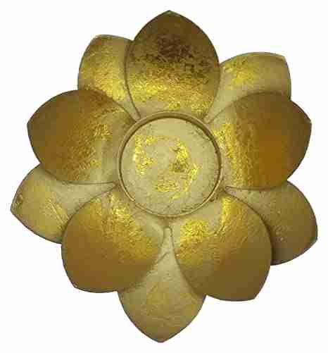 with Again Handmade Iron Candle Holder (24 cm x 12 cm x 12 cm, Gold, Pack of 1) 