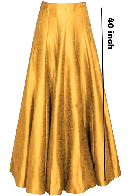 Raw silk colorful long skirts