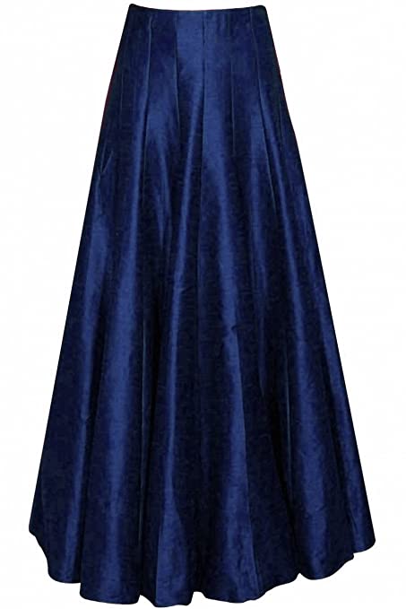 Raw silk colorful long skirts
