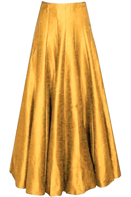 Raw silk colorful long skirts