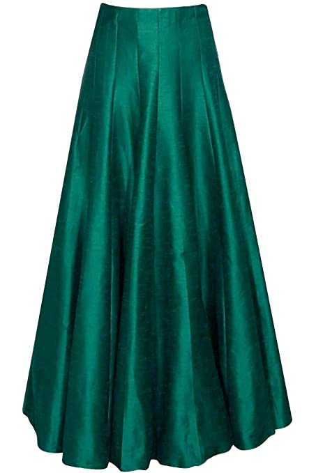 Raw silk colorful long skirts