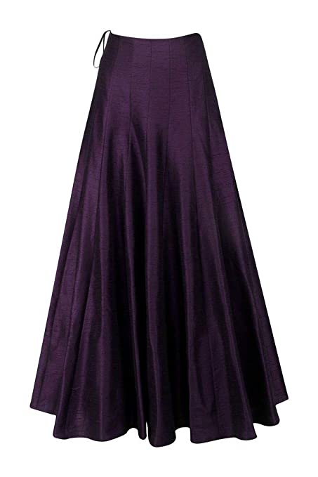 Raw silk colorful long skirts