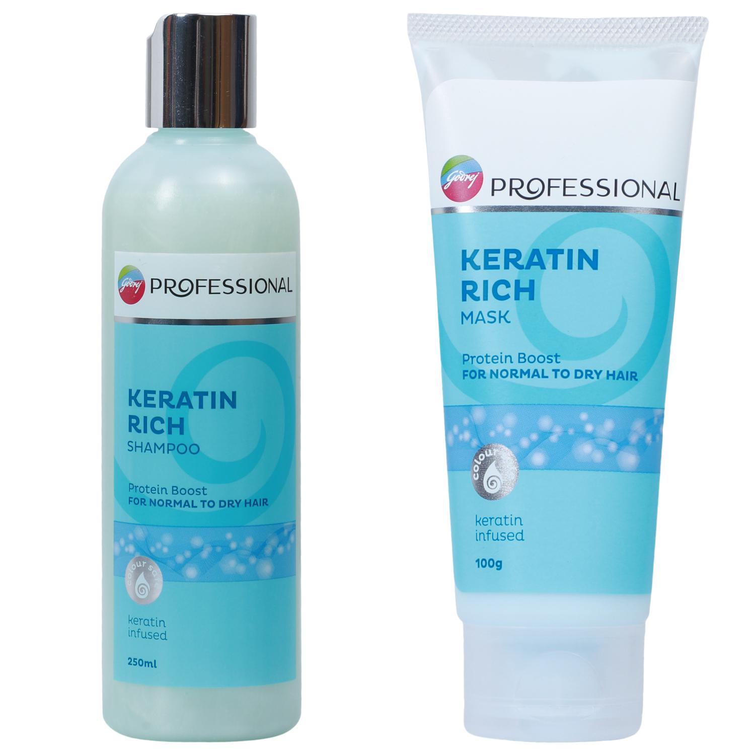 Godrej Professional Keratin Rich  Shampoo + Mask ( 250ml + 100ml)