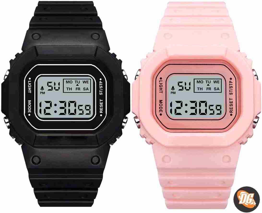 Silicone Digital Digital Sports Watch Water Resistant Multicolor Colour