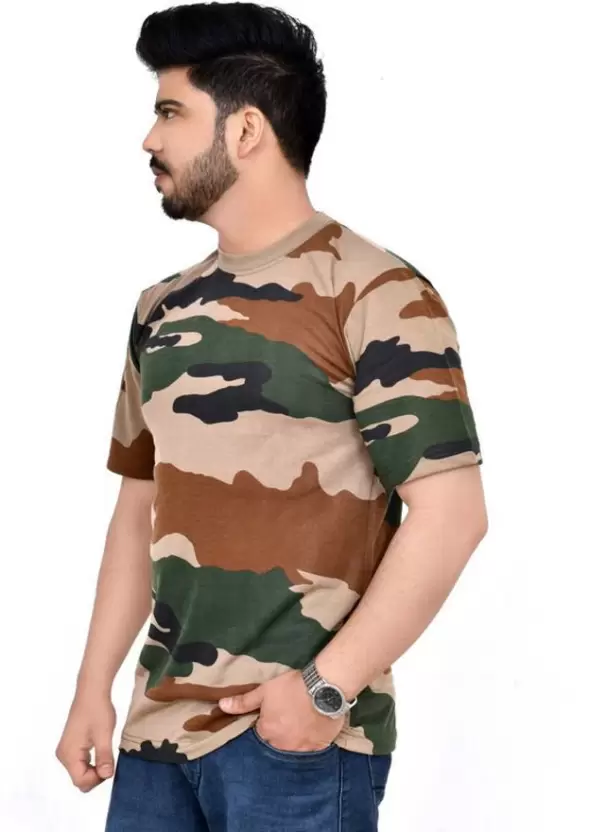  Stylish Men 100% Pure Cotton Army T-shirt For Men's & Boys