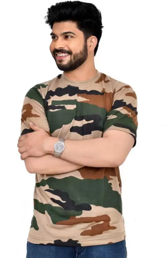  Stylish Men 100% Pure Cotton Army T-shirt For Men's & Boys