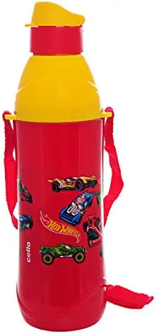 Cello Puro Car Print Insulated Water bottle for Kids