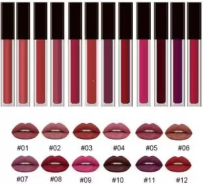 LOVE HUDA Multicolor Waterproof Professional Liquid Matte Lipstick For Women And Girls  (Multicolor, 25 ml)