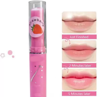 Sarbeau Colour changing Strawberry Lip balm combo pack of 7 Strawberry  (Pack of: 7, 2 g)