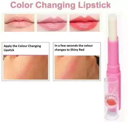 Sarbeau Colour changing Strawberry Lip balm combo pack of 7 Strawberry  (Pack of: 7, 2 g)