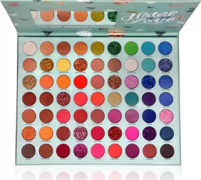 color RENEE Hated With Love Pressed Pigment 63 Colors Palette ( Glitter,Shimmer,Matte) 69.5 g  (Multicolor)