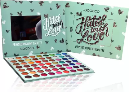 color RENEE Hated With Love Pressed Pigment 63 Colors Palette ( Glitter,Shimmer,Matte) 69.5 g  (Multicolor)