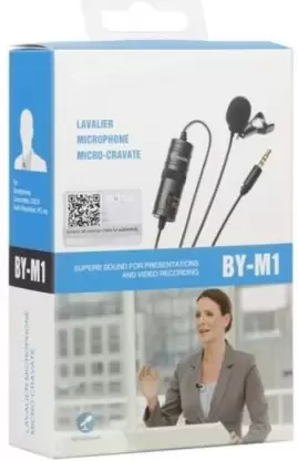 BOYA By-M1DM Dual omni-directional Lavalier with furry Windscreen Microphone