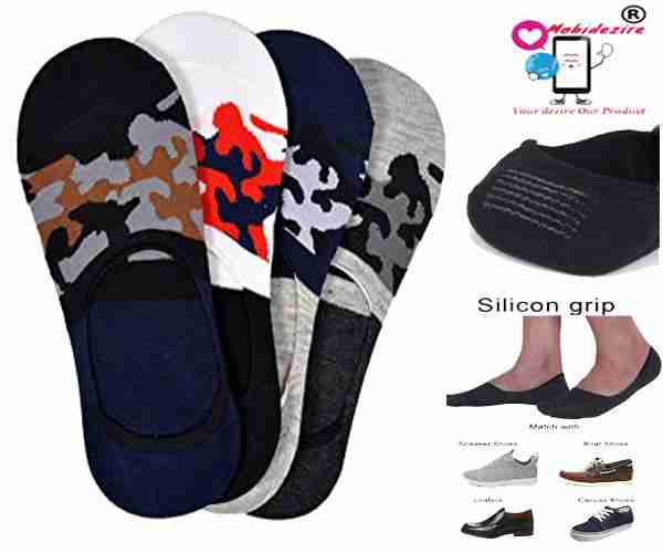 No show Socks/Lofer Socks/Low cut socks/Footies Socks For Men & Women ( Pair of 3)( with silicone Grip)