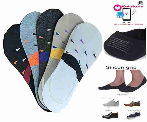 No show Socks/Lofer Socks/Low cut socks/Footies Socks For Men & Women ( Pair of 3)( with silicone Grip)