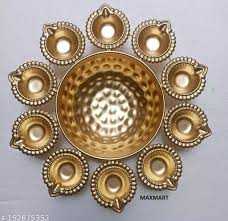 MAX MART Metal Bowl Shaped Urli for Diwali Home Décor Gifting Showpiece 12 inches ( HIGH Quality Gold Finish ) Brand: MAX MART