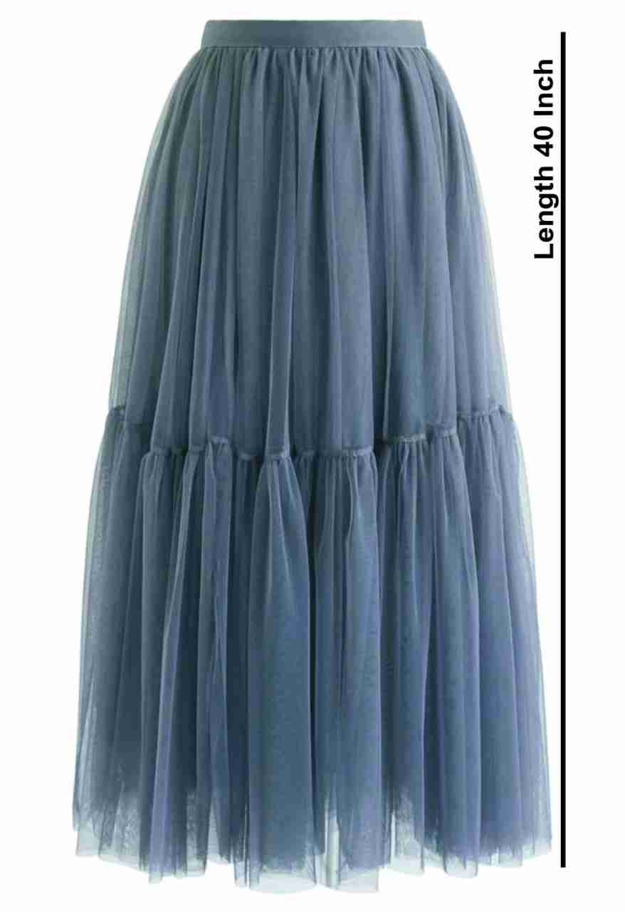 Net Double  frill skirt