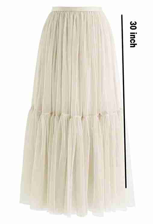 Net Double  frill skirt