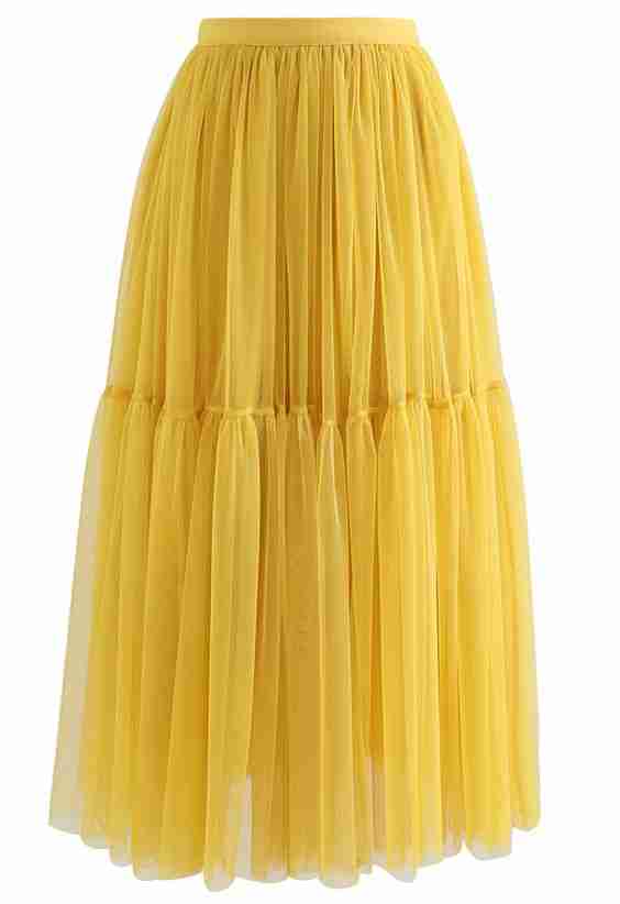 Net Double  frill skirt