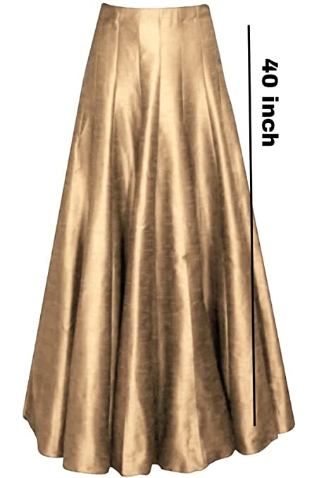 Raw silk colorful long skirts