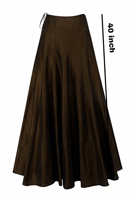 Raw silk colorful long skirts