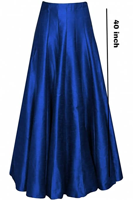Raw silk colorful long skirts