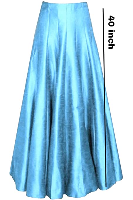 Raw silk colorful long skirts