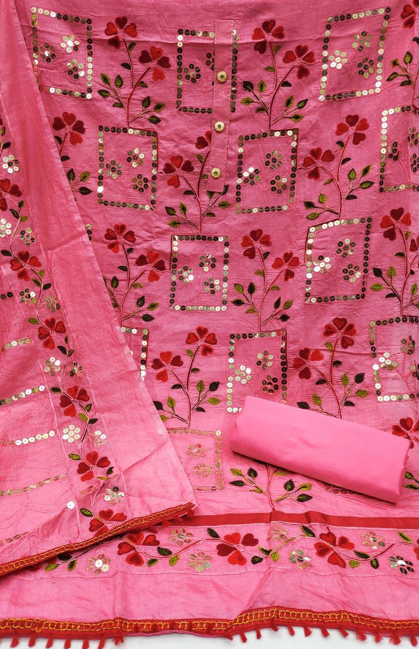 DIABLE CHANDERI Exclusive Dress Material Suit  For Women