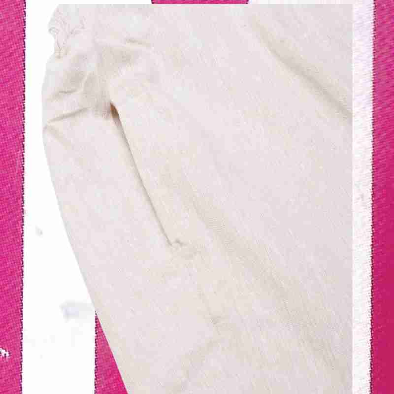 Women's Ankle-Length Pure Cotton Pants with Full Elasticated Waist White