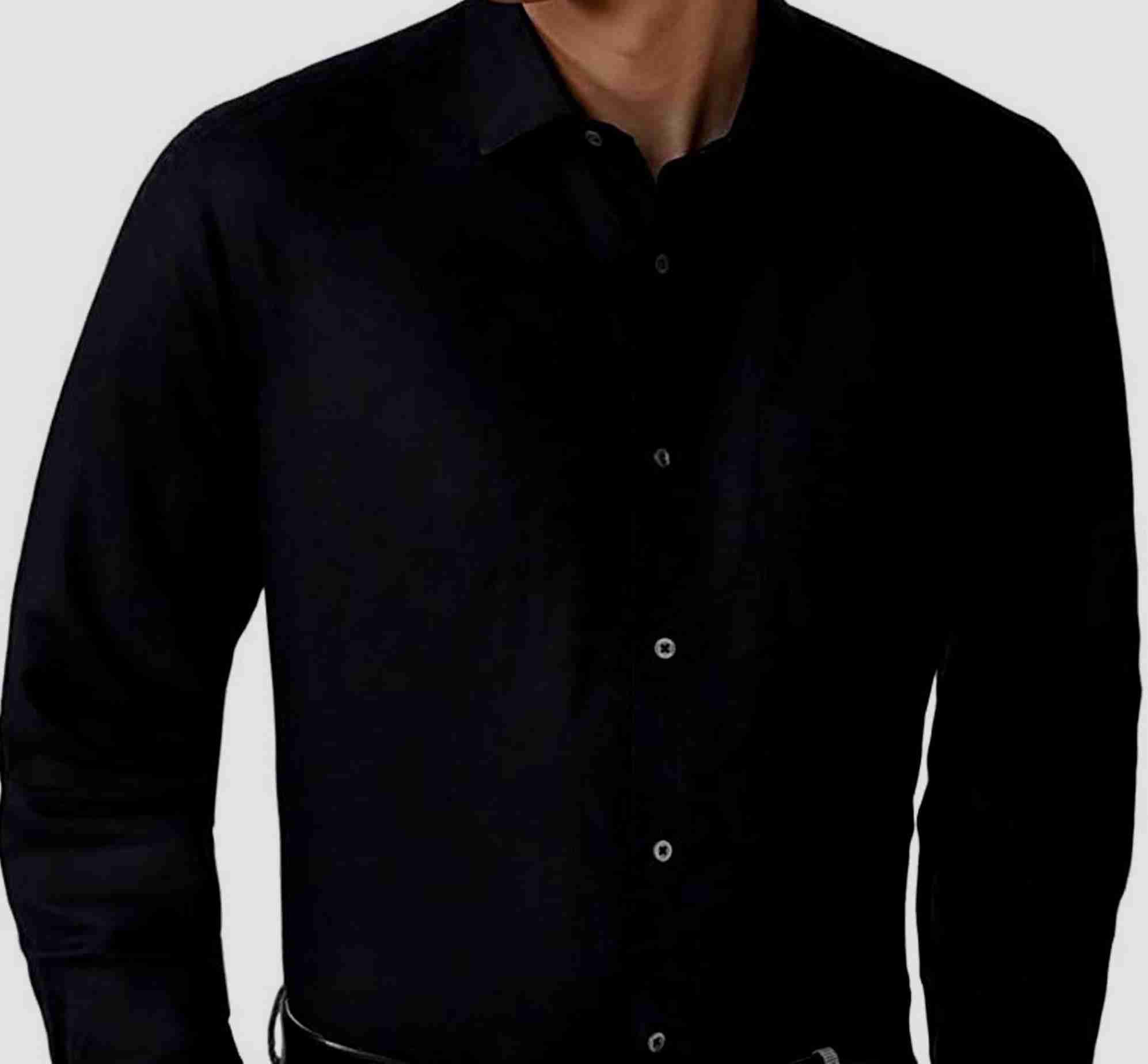 MAKHANCHOR Black Regular Fit Formal Shirt