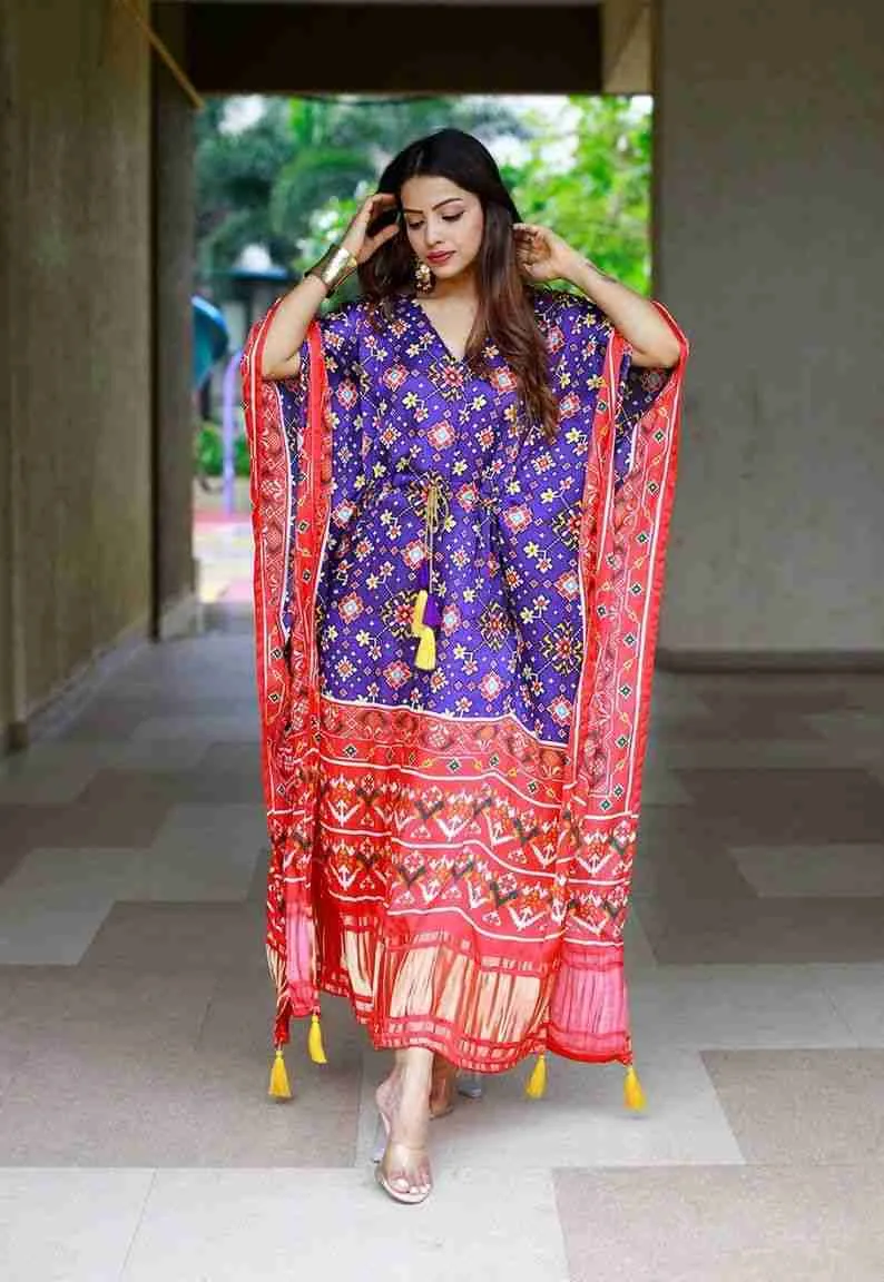 Printed designer kaftan
