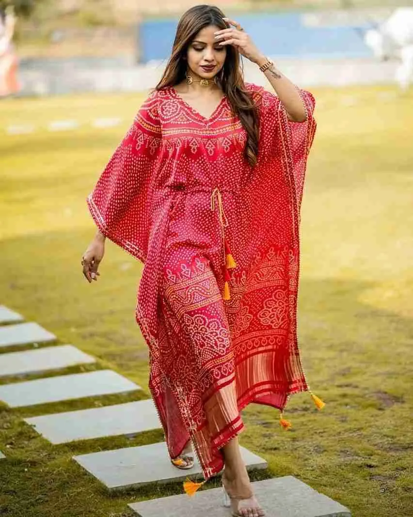 Printed designer kaftan