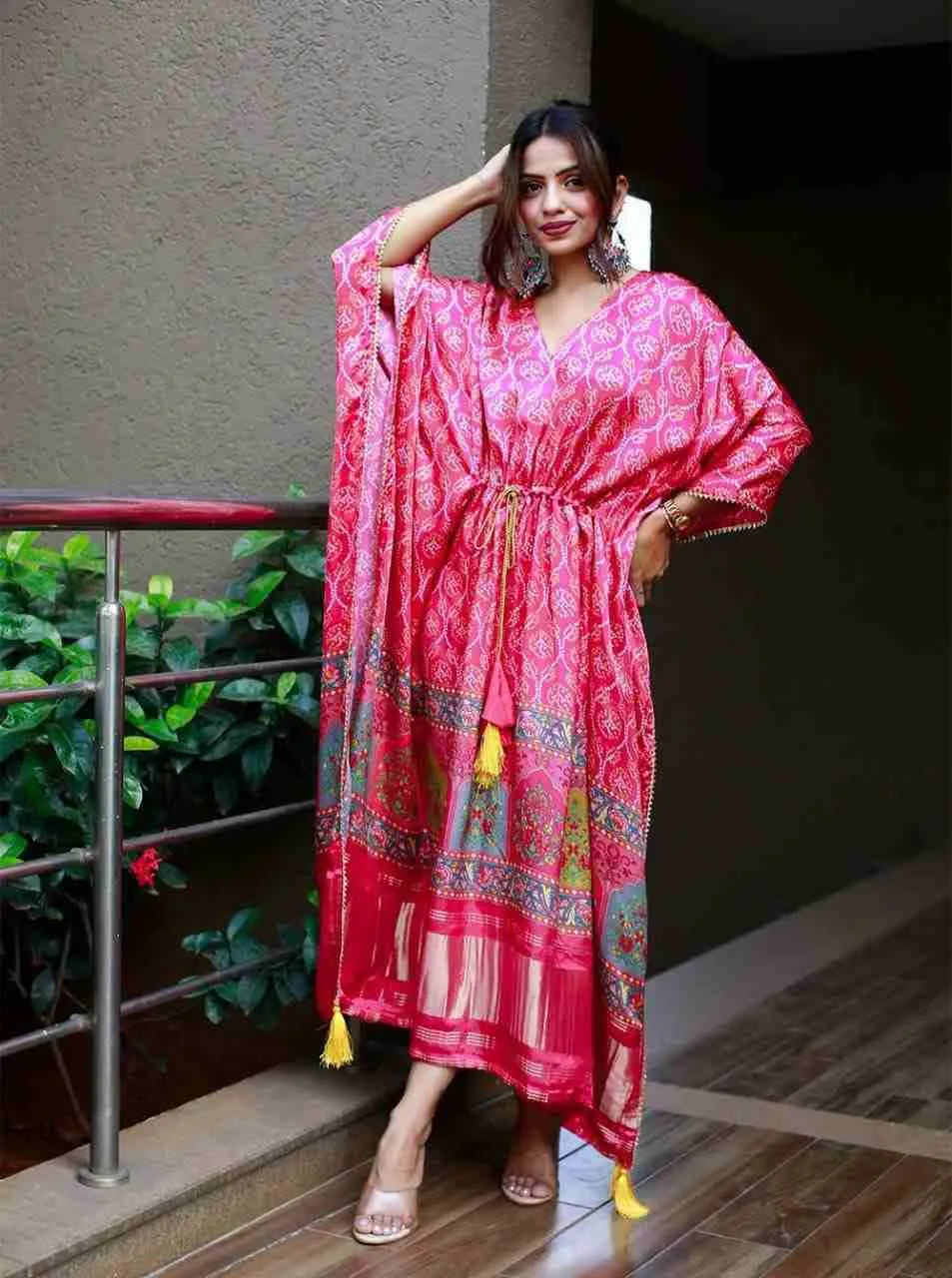 Printed designer kaftan