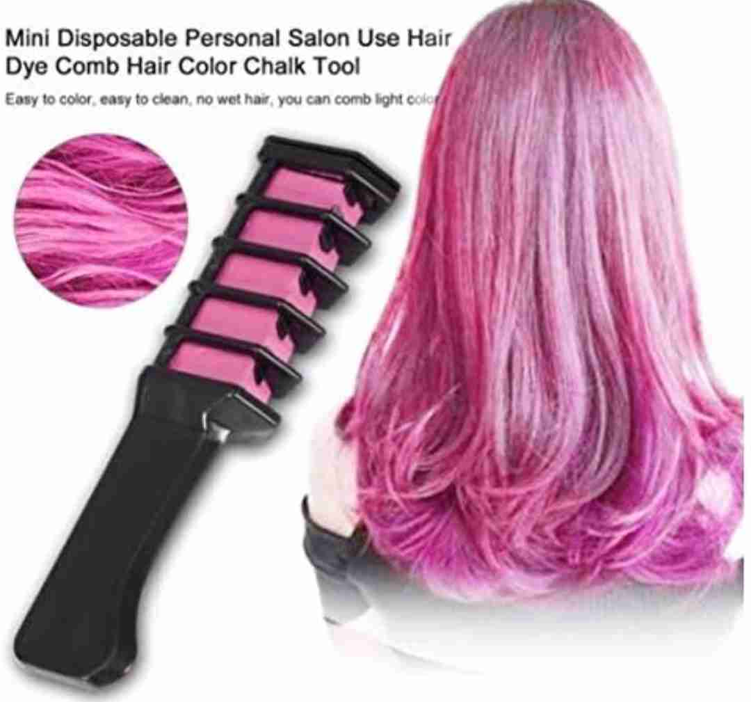 Disposable dye Hair comb Temporary Hair Color Kit, 6pc