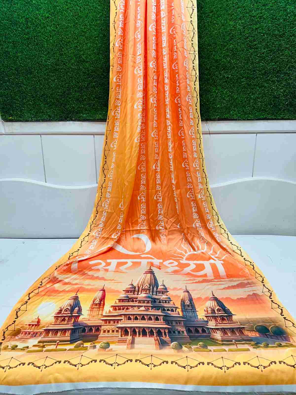 Digital print heavy saree