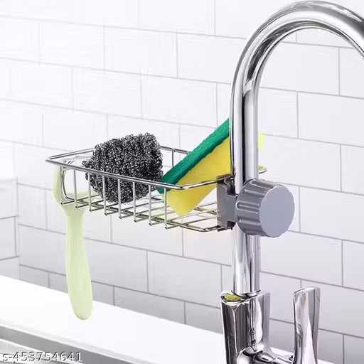 Sink soap Holder Stainless Steel Faucet Rack for Kitchen