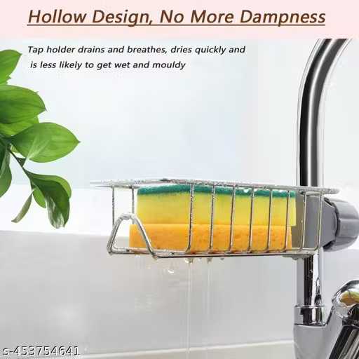 Sink soap Holder Stainless Steel Faucet Rack for Kitchen