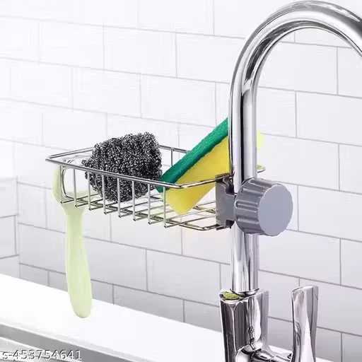 Sink soap Holder Stainless Steel Faucet Rack for Kitchen