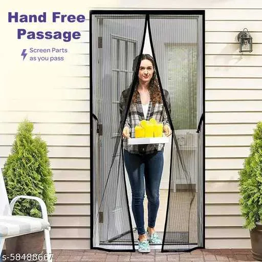Polyester Semi Transparent Door Curtain Single Curtain