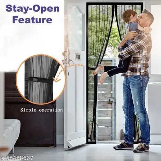 Polyester Semi Transparent Door Curtain Single Curtain