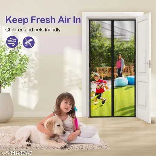 Polyester Semi Transparent Door Curtain Single Curtain 