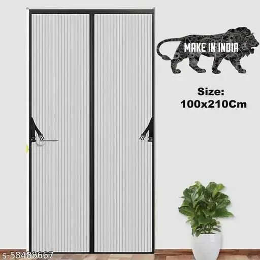 Polyester Semi Transparent Door Curtain Single Curtain