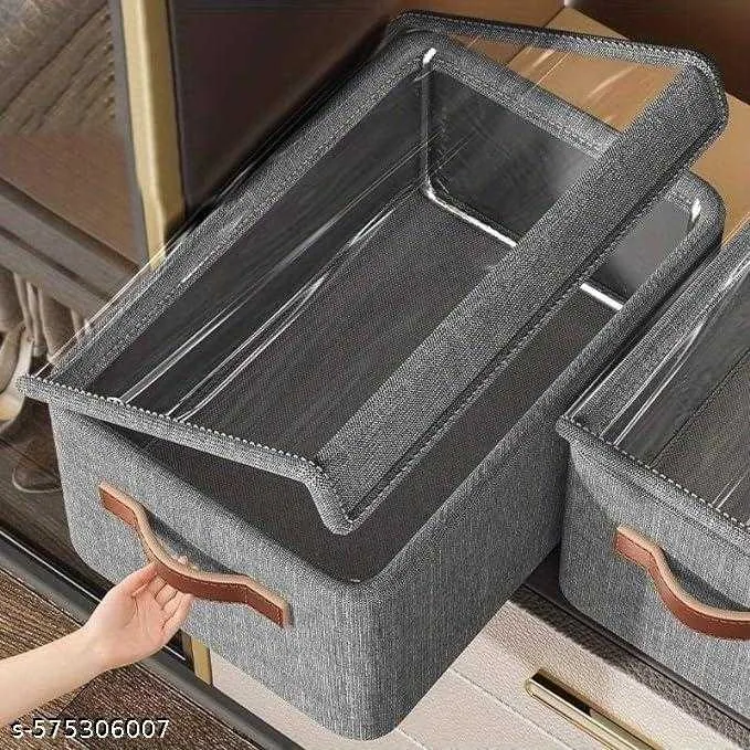 Organizer for Clothes & Essentials|under bed storage bin|fabric storage container|space-saving storage bin|