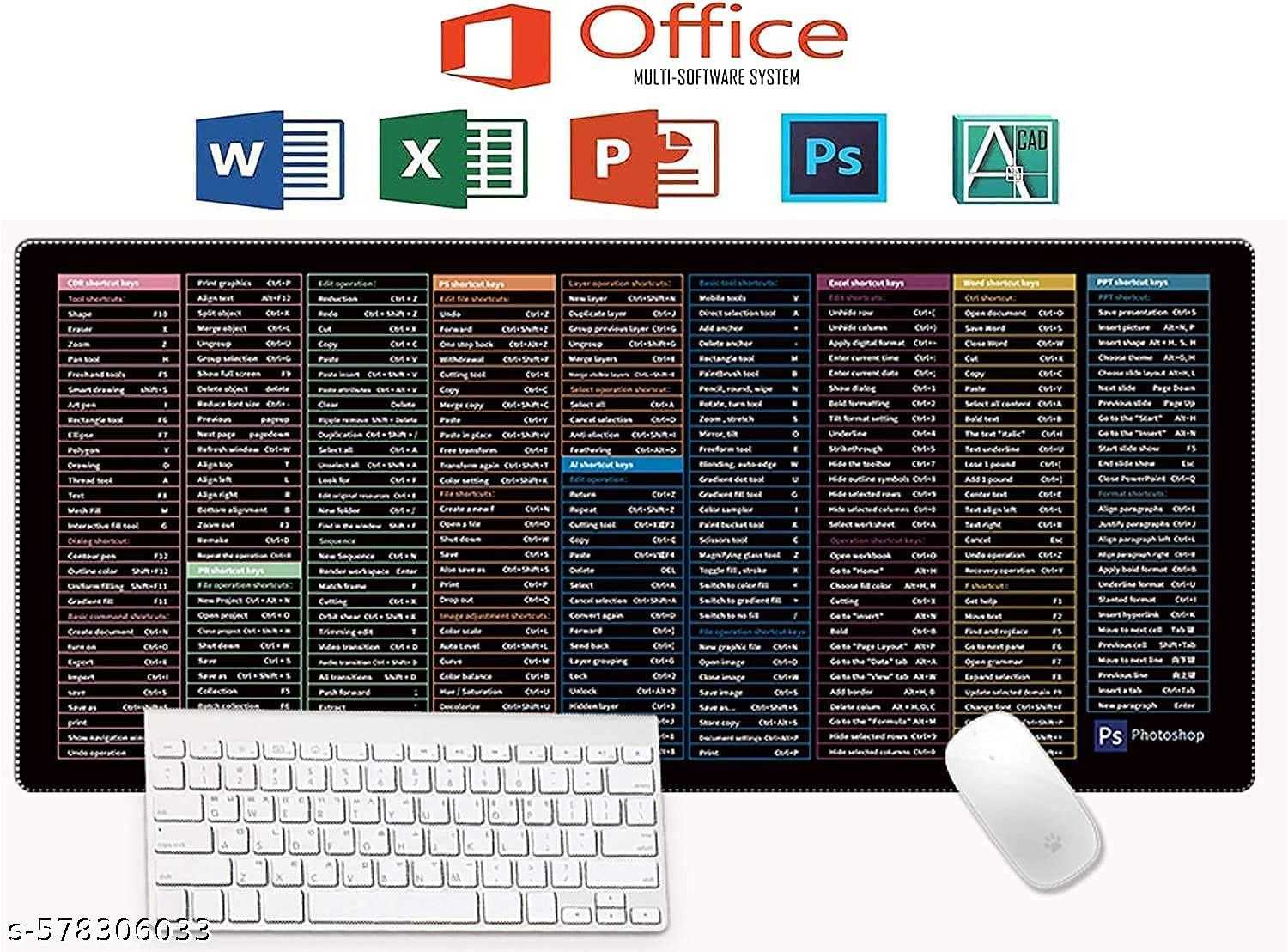 Keyboard Pad with Office Software Shortcuts Pattern