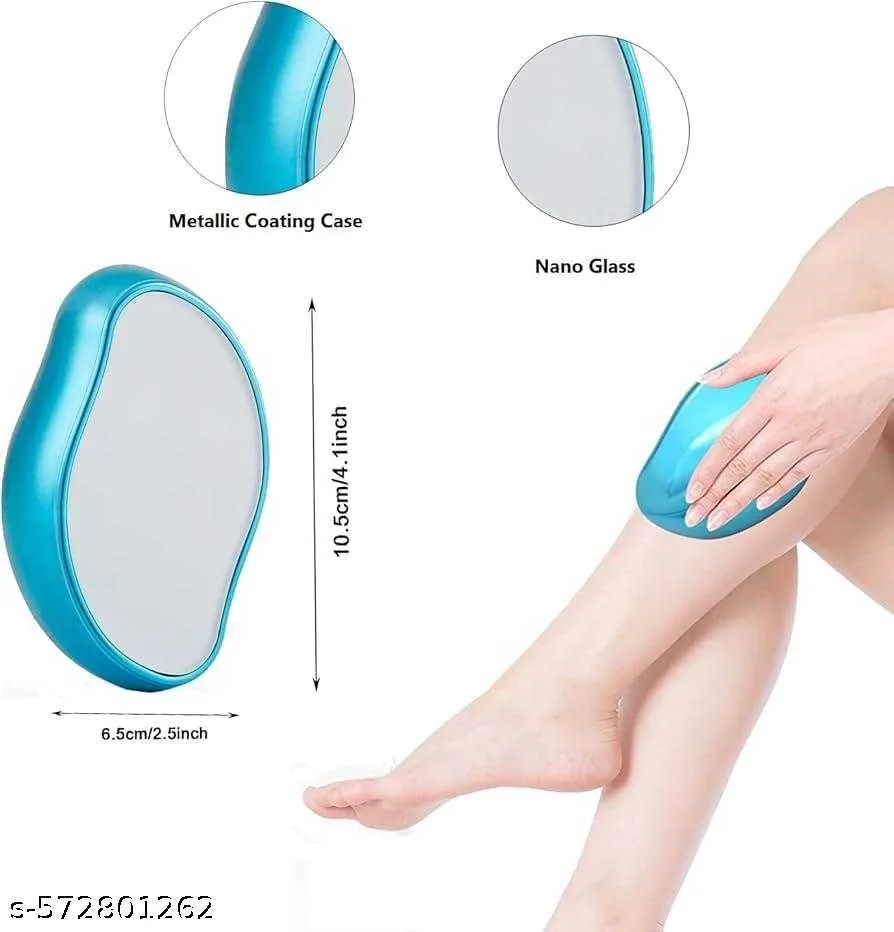 Crystall Hair Eraser for Women and Men, Hair Remover Painless Exfoliation Hair Removal Tool for Arms Legs Back, Washable Crystall Epilator pack of 1