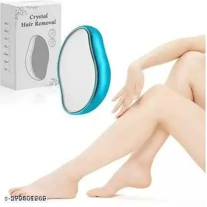 Crystall Hair Eraser for Women and Men, Hair Remover Painless Exfoliation Hair Removal Tool for Arms Legs Back, Washable Crystall Epilator pack of 1