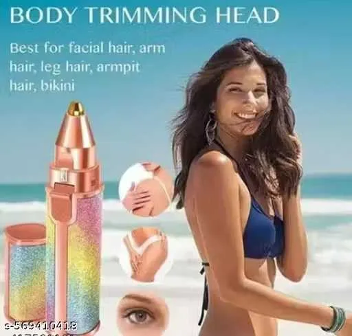 Eyebrow Remover for women Face, Lips, Nose Hair Trimmer 70 min Runtime 1 Length Settings (Multicolor)